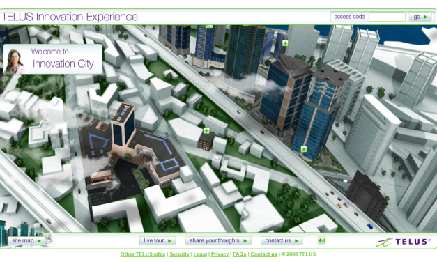 TELUS Innovation Experience – Virtual world of IT business solutions