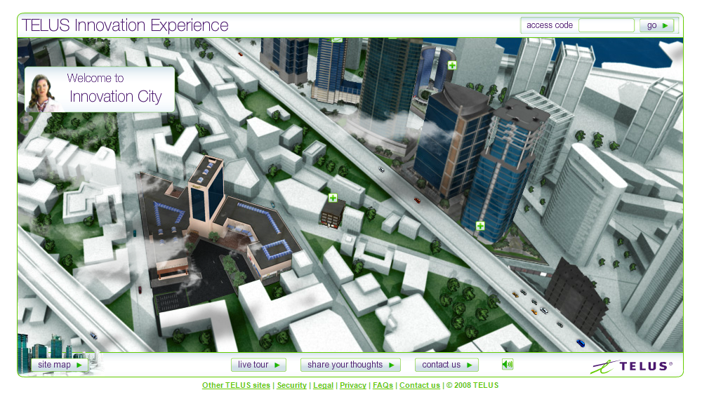 TELUS Innovation Experience – Virtual world of IT business solutions